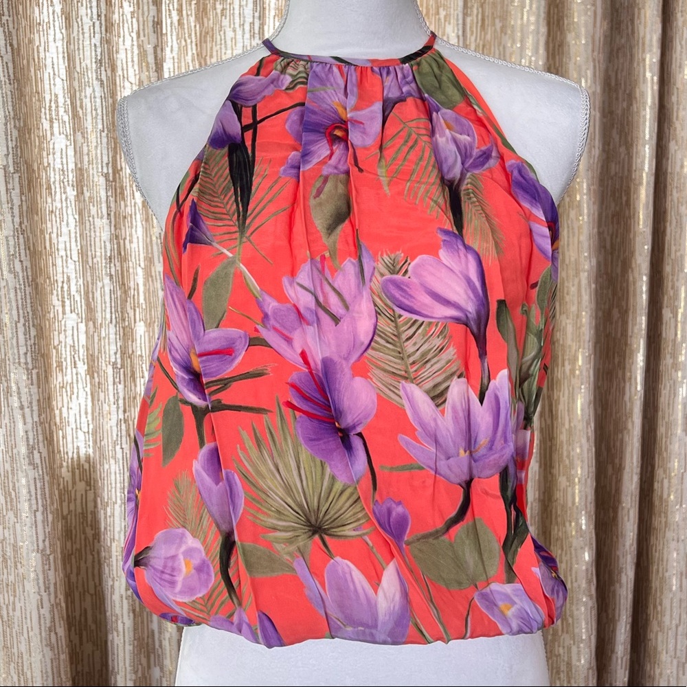 NWT Alice + Olivia coral sleeveless blouse